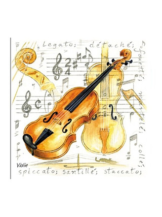 Little Snoring Gifts: Fridge Magnet - Violin