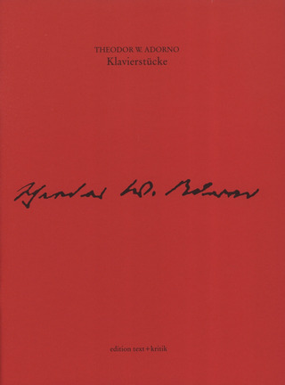 Theodor W. Adorno: Klavierstücke