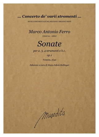 Marco Antonio Ferro - Sonate per 2, 3, 4 strumenti e b.c. op. 1