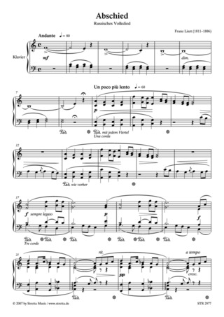 Franz Liszt - Abschied