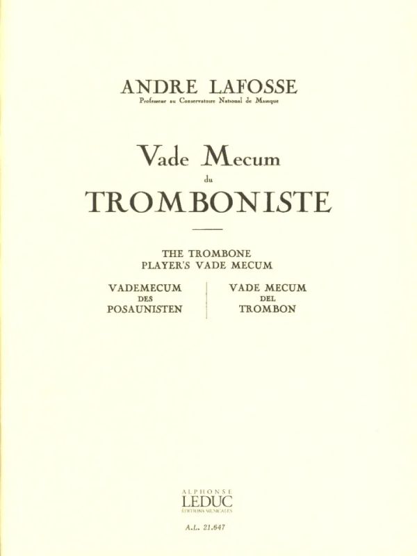 André Lafosse - Vade Mecum du Tromboniste