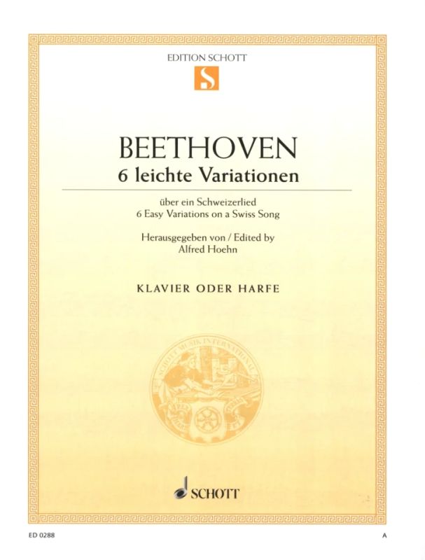 Ludwig van Beethoven - Sechs leichte Variationen  F-Dur WoO 64 (1798)