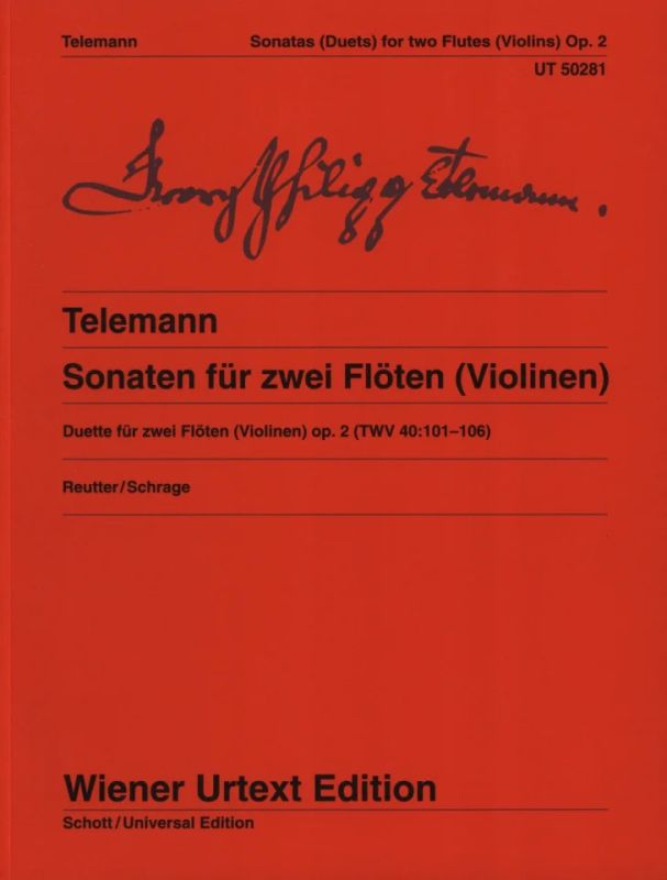 Georg Philipp Telemanny otros. - 6 Sonatas for 2 flutes (or violins) op. 2