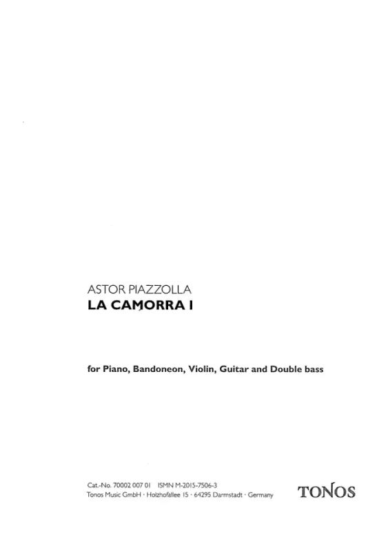 Astor Piazzolla - Piazzolla: Camorra I°