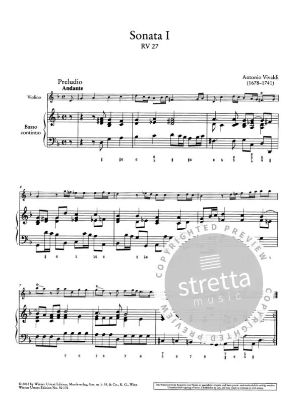 Antonio Vivaldi - Sonatas for Violin and Basso Continuo (3)