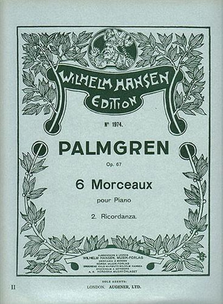 Selim Palmgren: Ricordanza Op. 67 No. 2