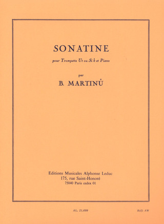 Bohuslav Martinů - Sonatine For Trumpet And Piano