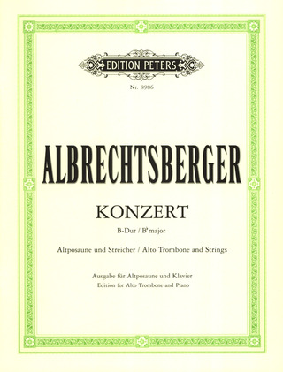Johann Georg Albrechtsberger - Konzert für Alt-Posaune und Streicher B-Dur