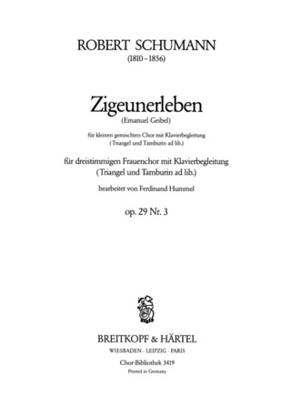 Robert Schumann: Zigeunerleben op. 29/3