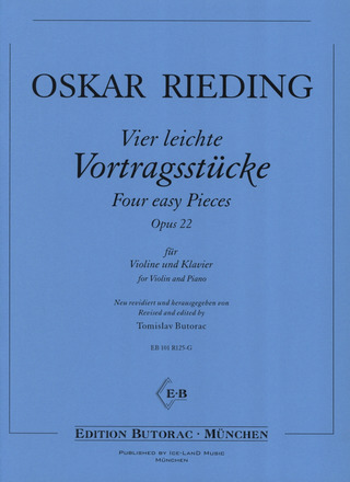 Oskar Rieding: Vier leichte Vortragsstücke op. 22