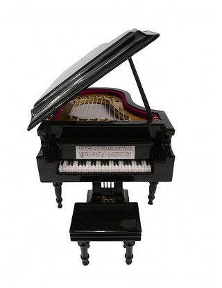 Grand piano with gift case black