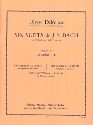 Johann Sebastian Bach - Six Suites BWV BWV1007-1012