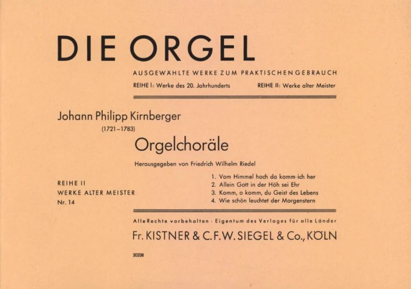 Johann Philipp Kirnberger: Orgelchoräle (0)
