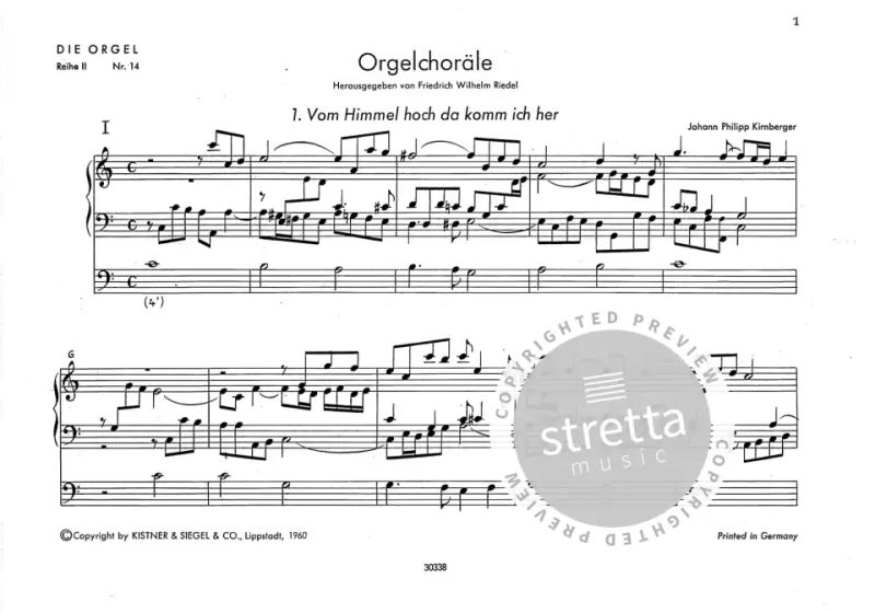 Johann Philipp Kirnberger: Orgelchoräle (1)