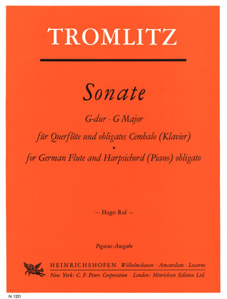 Johann Georg Tromlitz - Sonata in G major for German Flute and Harpsichord (Piano) obligato