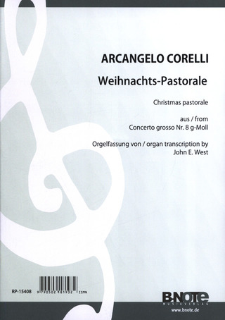 Corelli, Arcangelo (1653-1713) - Pastorale aus dem Weihnachtskonzert op.8/8 (Arr. Orgel)