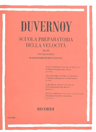 Jean-Baptiste Duvernoy - Scuola Preparatoria Della Velocità Op. 276