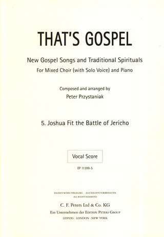 Traditional  [Bea:] Przystaniak, Peter: That's Gospel: Nr. 5 Joshua Fit the Battle of Jericho