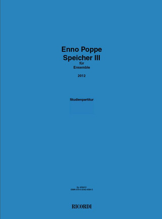 Enno Poppe - Speicher III