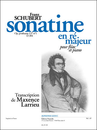 Franz Schubert - Sonatine In D For Flute And Piano D384