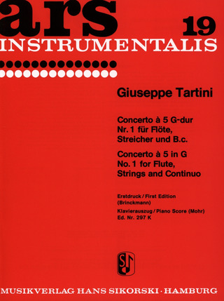 Giuseppe Tartini - Concerto à 5 für Flöte, Streicher und B.c. G-Dur