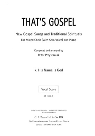 Peter Przystaniak: That's Gospel: Nr. 7 His Name is God