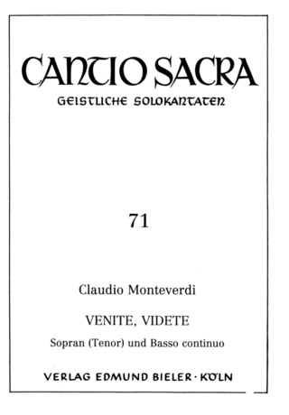Claudio Monteverdi - Venite Videte