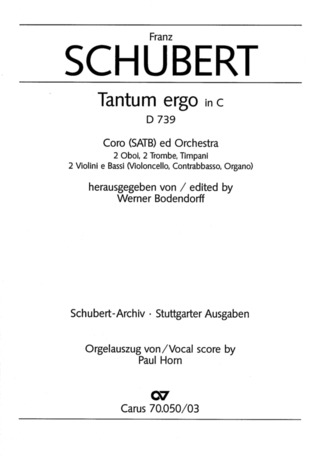 Franz Schubert - Tantum ergo in C C-Dur D 739
