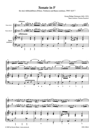Georg Philipp Telemann - Sonate in F