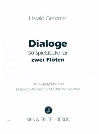 Harald Genzmer - Dialoge, 50 Spielstücke für 2 Flöten GeWV 303 (2003)