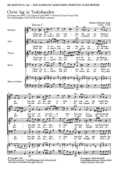 Johann Sebastian Bach - Christ lag in Todesbanden