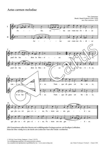 D. Friderici: Aetas carmen melodia, Ch2 (EA)