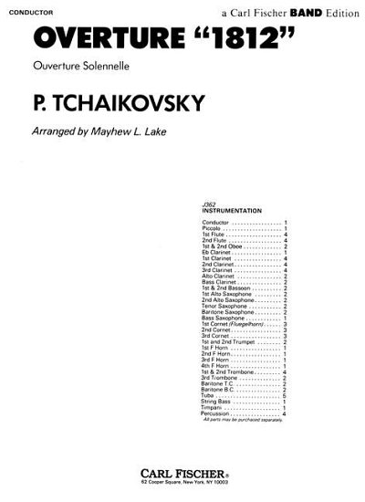P.I. Tschaikowsky: Overture '1812' (Overture Solennel, Blaso