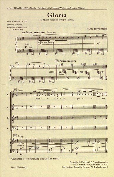 A. Hovhaness: Gloria (Aus Magnificat Op 157)