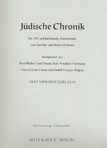 Blacher, Boris / Hartmann, Karl Amadeus / Henze, Hans Werner / Wagner-Régeny, Rudolf: Jüdische Chronik (1961)
