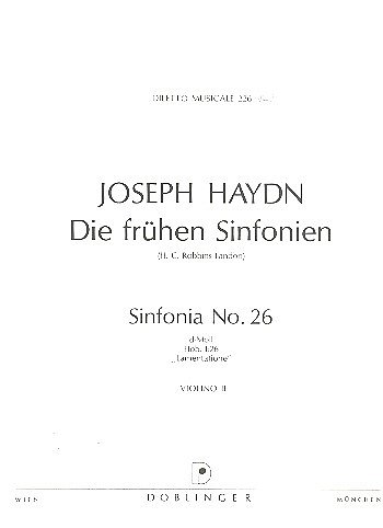 J. Haydn: Sinfonia Nr. 26 d-moll (Lamentatione), Sinfo (Vl2)