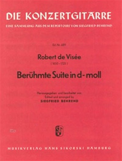 R. de Visée: Berühmte Suite für Gitarre d-moll