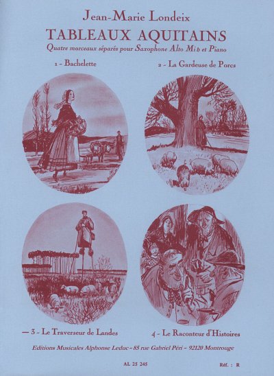 J.-M. Londeix: Tableaux Aquitains No.3 - Le T, ASaxKlav (Bu)