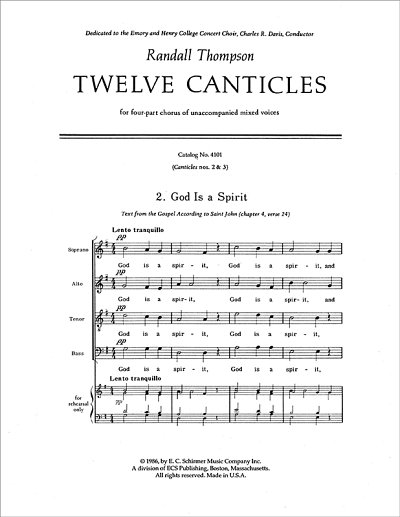 R. Thompson: Twelve Canticles