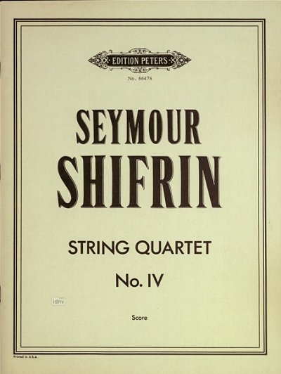 Shifrin: Streichquartett Nr. 4 (1966/67)