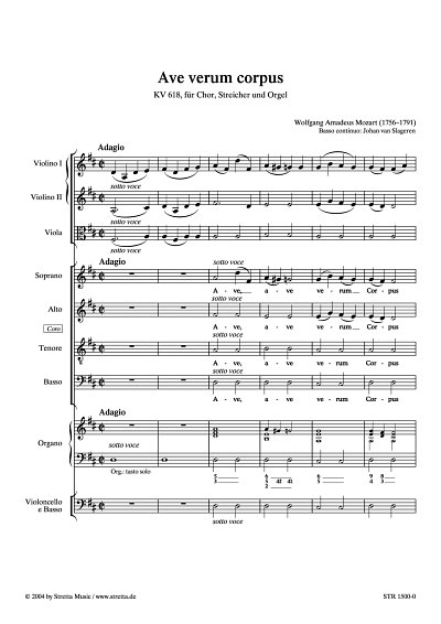 DL: W.A. Mozart: Ave verum corpus KV 618