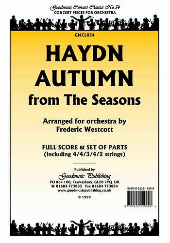 J. Haydn: Autumn from the Seasons, Sinfo (Pa+St)