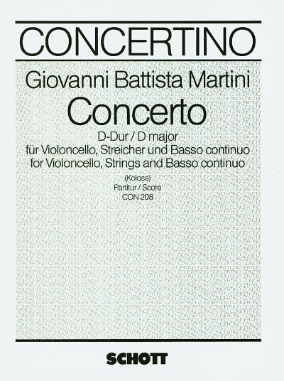 G.B. Martini: Concerto D-Dur , VcStrBc (Part.)
