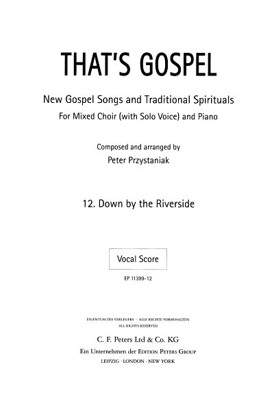 T.[.P. Peter: That's Gospel: Nr. 12 Down b., Gemischter Chor