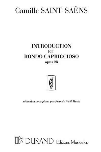C. Saint-Saëns: Introduction Et Rondo Capriccioso, Klav (KA)