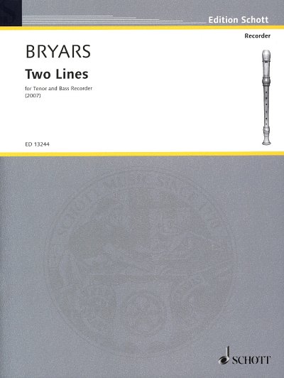 G. Bryars: Two Lines, 2Bfl (Sppa)