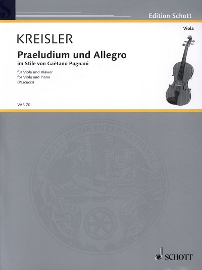 F. Kreisler: Praeludium und Allegro , VaKlv (KlavpaSt)