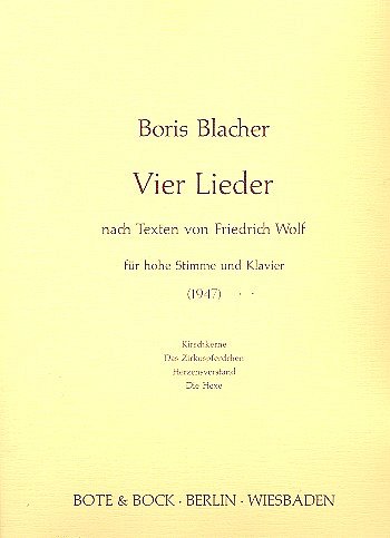 B. Blacher: Vier Lieder, GesKlav (Klavpa)