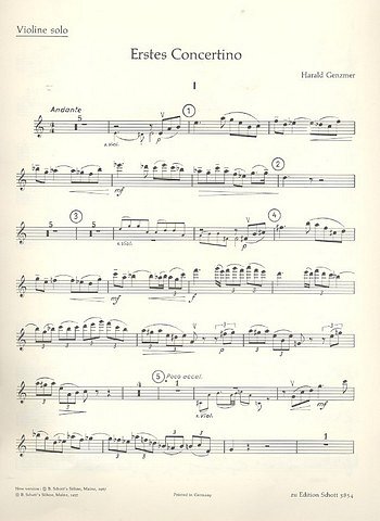H. Genzmer: Erstes Concertino GeWV 158  (Vlsolo)