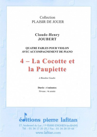 C. Joubert: 4 Fables - 4. La Cocotte Et La Paupiette